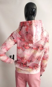 Bluza damska z kapturem flamingi