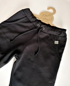 Spodnie męskie bojówki dres czarne